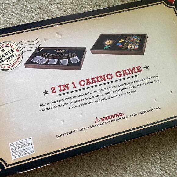 2 in 1 Casino Games, New in box, Blackjack + Roulette, Adult Game Night - Picture 3 of 4